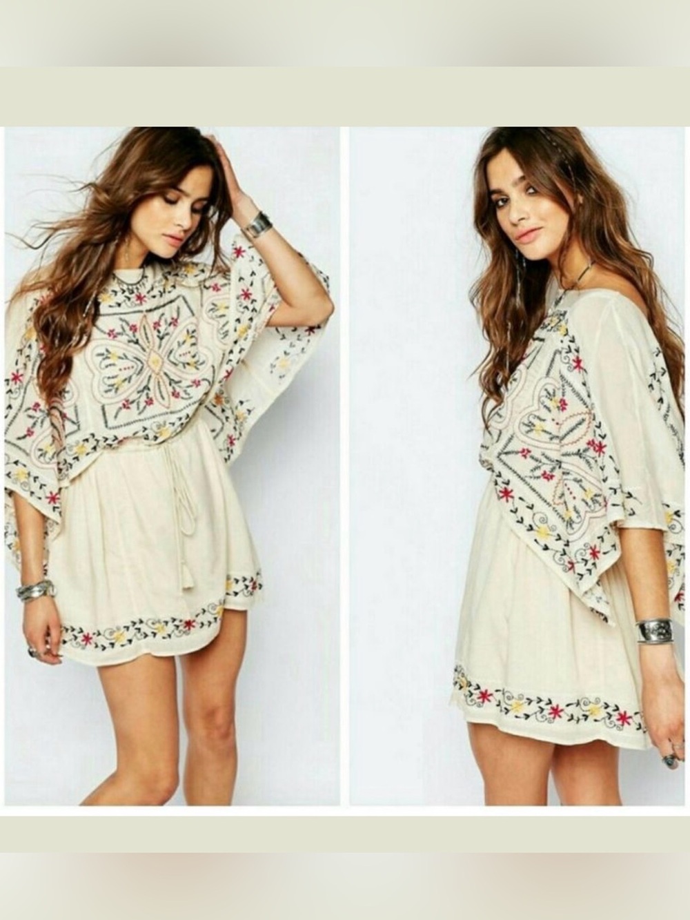 Free People Sheer Batiste Frida Embroidered Dress